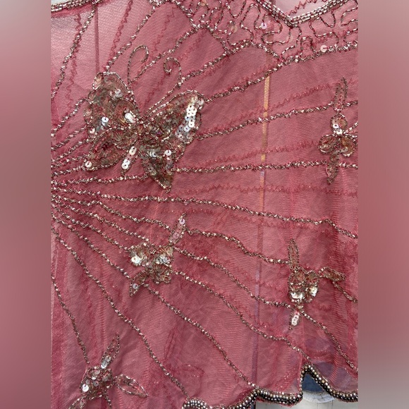 Handmade Y2K Beaded Butterfly Top - Picture 6 of 8